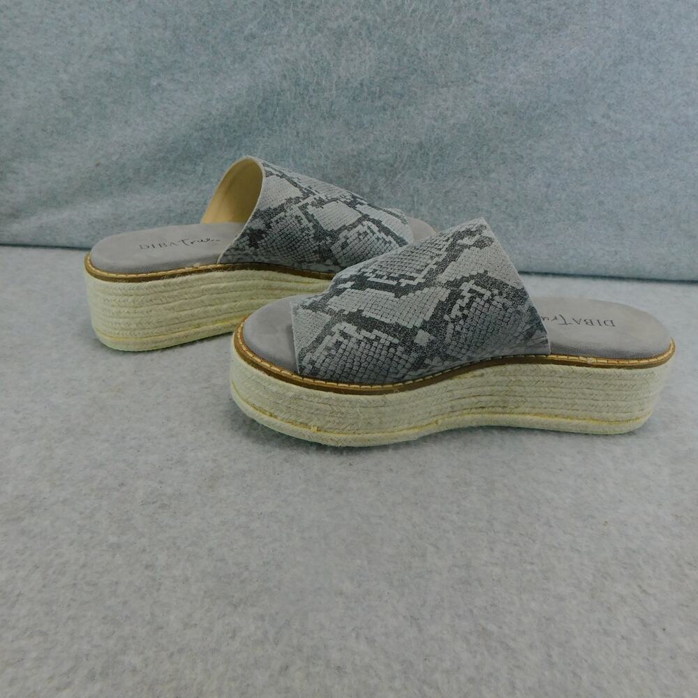 Diba True Demi Chase Snake Print Gray Wedge Womens Sandal Espadrille Size 7-NIB - Picture 3 of 9